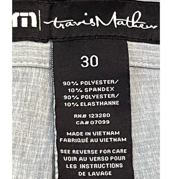 Travis Mathew Men’s 30 Gray Sand Harbor 9” Striped Golf Shorts 1MW397 Casual - Picture 3 of 6